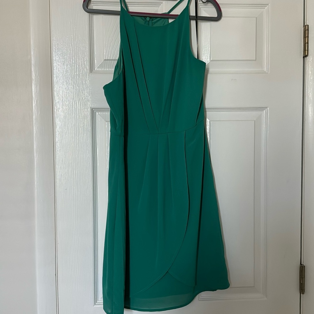 LuLu’s Halter neck green mini dress